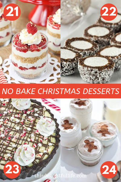 30 No Bake Christmas Desserts - These no bake Christmas desserts are not only delicious but quick and easy to make too! They are so good that nobody will ever know they took almost no time at all to make!