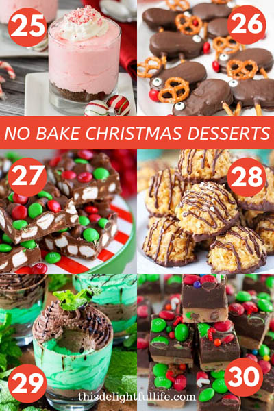 30 Delicious No Bake Christmas Desserts